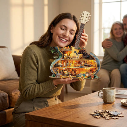 Wooden Music House Puzzle - Build & Play
